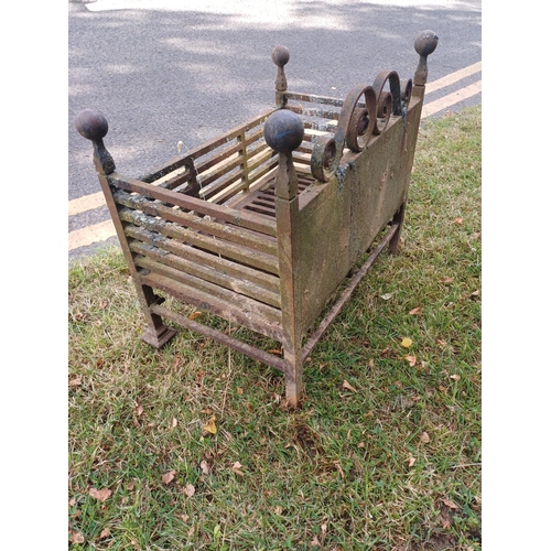 50 - VICTORIAN WROUGHT IRON FIRE CRATE