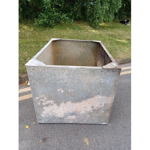 64 - LARGE RIVETED GALVANISED TROUGH