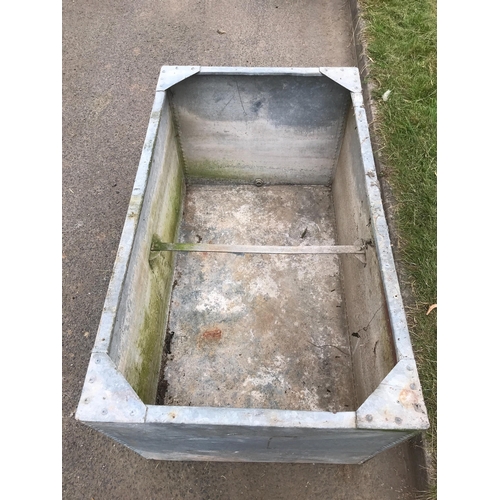 12 - LARGE GALVANISED RIVETED TROUGH