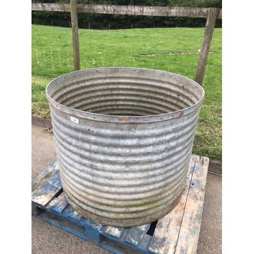 13 - LARGE  GALVANISED ROUND TROUGH