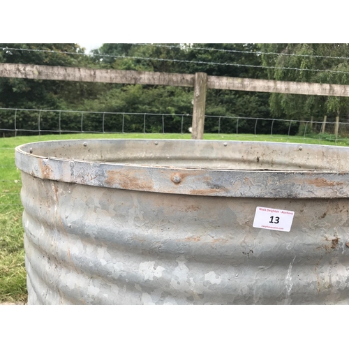 13 - LARGE  GALVANISED ROUND TROUGH