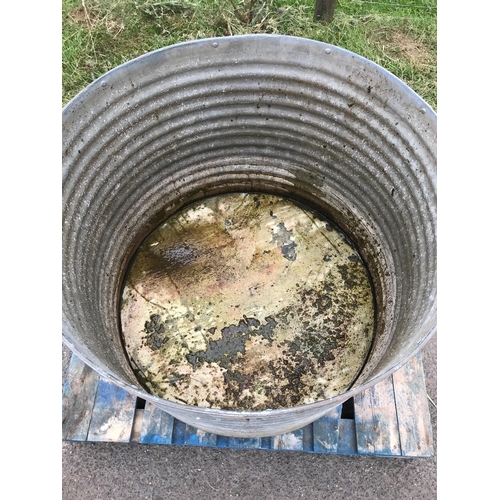 13 - LARGE  GALVANISED ROUND TROUGH