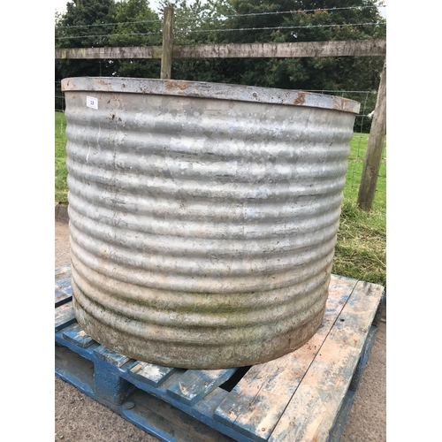 13 - LARGE  GALVANISED ROUND TROUGH