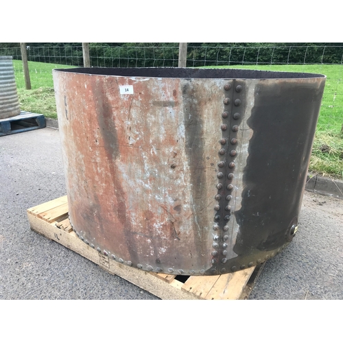 14 - LARGE GALVANISED RIVETED TROUGH