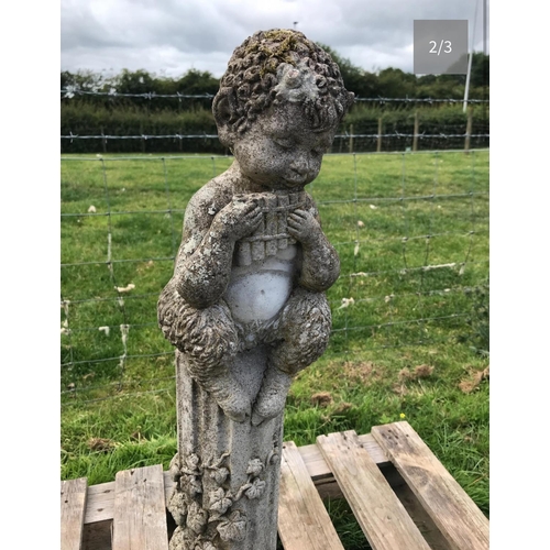 175 - COMPOSITE STONE GARDEN FIGURE