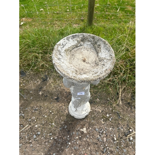 176 - COMPOSITE STONE BIRD BATH