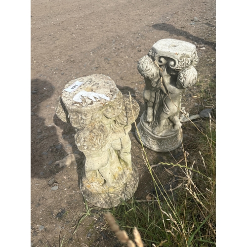 184 - PAIR OF CHERUB PLINTHS