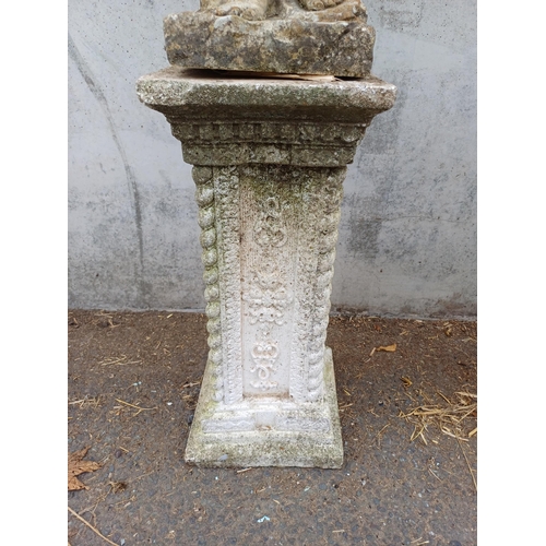 2 - PAIR OF CHERUBS ON PLINTHS