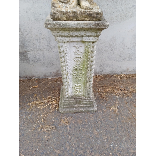 2 - PAIR OF CHERUBS ON PLINTHS