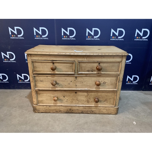 233 - VICTORIAN PINE CHEST OF DRAWERS