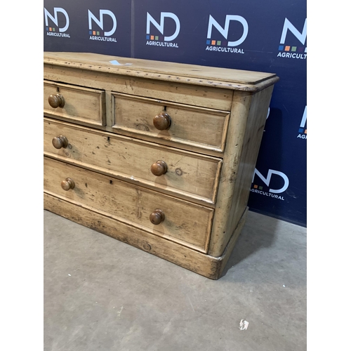 233 - VICTORIAN PINE CHEST OF DRAWERS