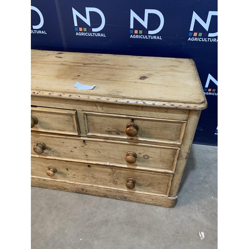 233 - VICTORIAN PINE CHEST OF DRAWERS