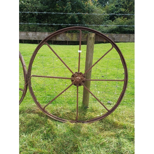 9 - VICTORIAN CAST CART WHEELS