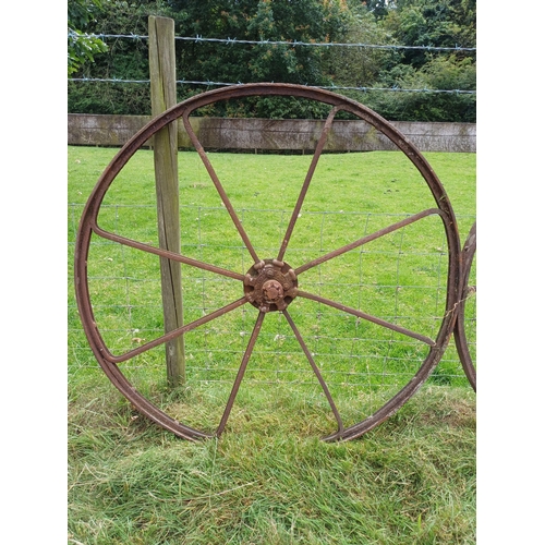 9 - VICTORIAN CAST CART WHEELS