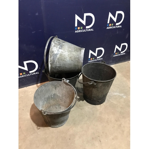 13 - FOUR GALVANISED BUCKETS