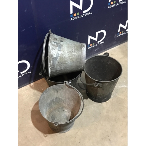 13 - FOUR GALVANISED BUCKETS