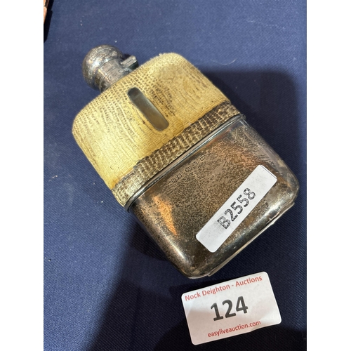 124 - SILVER HIP FLASK 256G