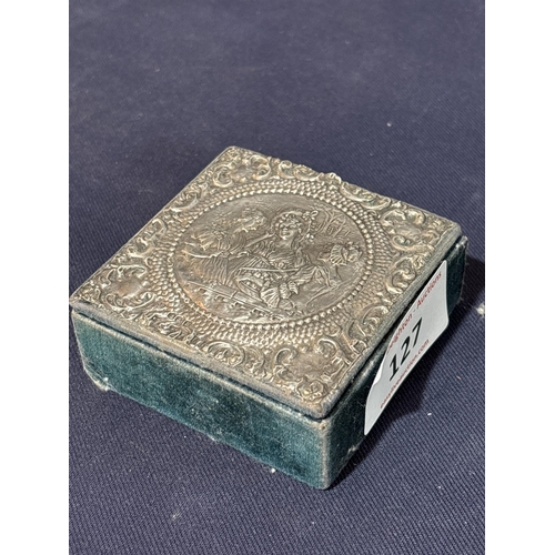 127 - SILVER TOPPED BOX