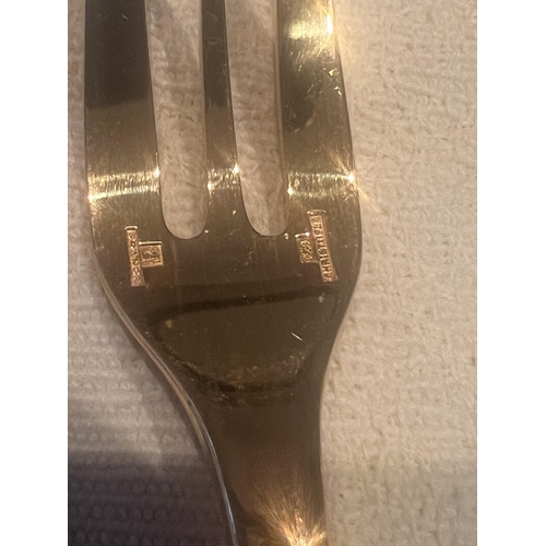 147 - GOLD PLATED MALMAISON CHRISTOFLE CUTLERY