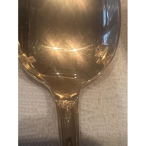 147 - GOLD PLATED MALMAISON CHRISTOFLE CUTLERY