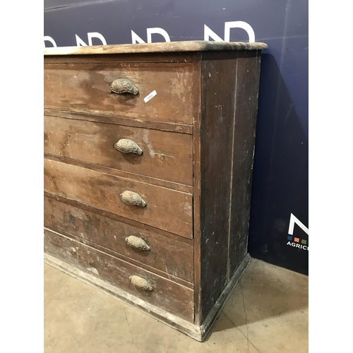 159 - PINE CHEST OF DRAWERS