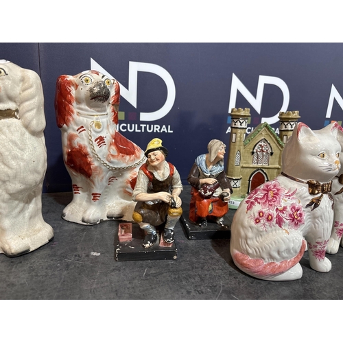 161 - STAFFORDSHIRE FIGURES ETC