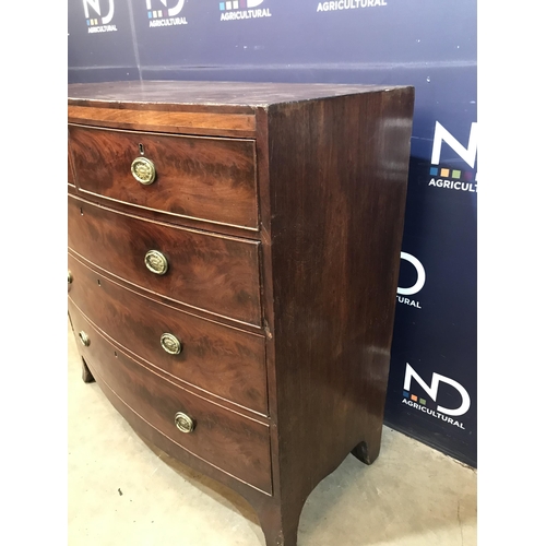 163 - MAHOGANY CHEST OF DRAWERS