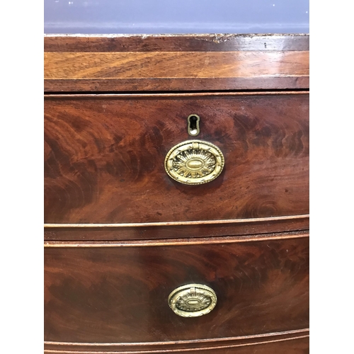 163 - MAHOGANY CHEST OF DRAWERS