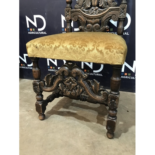 166 - HEAVILY CARVED CHAIR