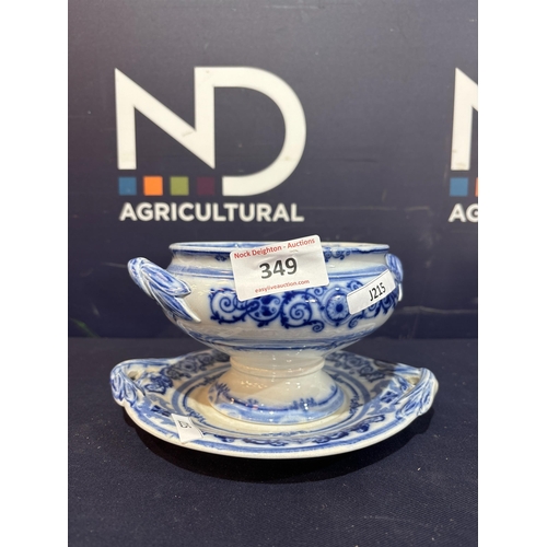 349 - BLUE & WHITE PORCELAIN