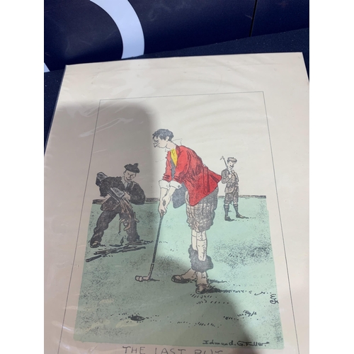 378 - FOUR GOLFING PRINTS