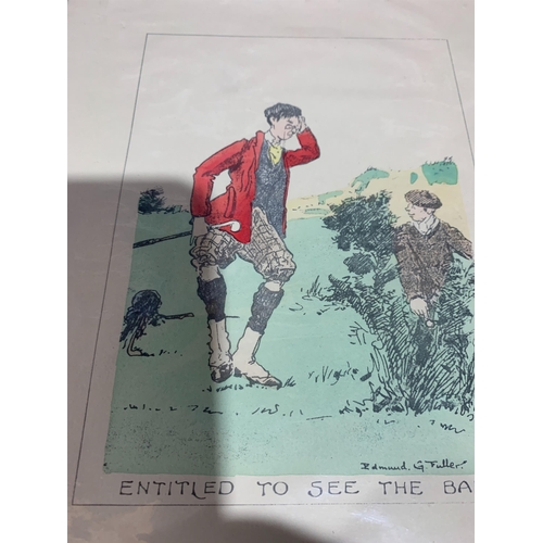 378 - FOUR GOLFING PRINTS