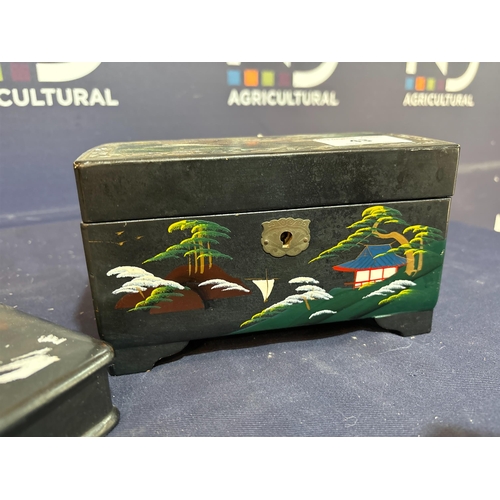 43 - ORIENTAL LACQUERED BOXES