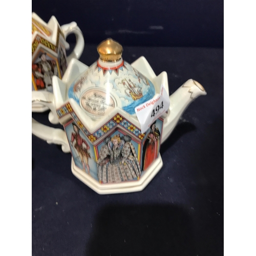 494 - SADLER TEAPOTS