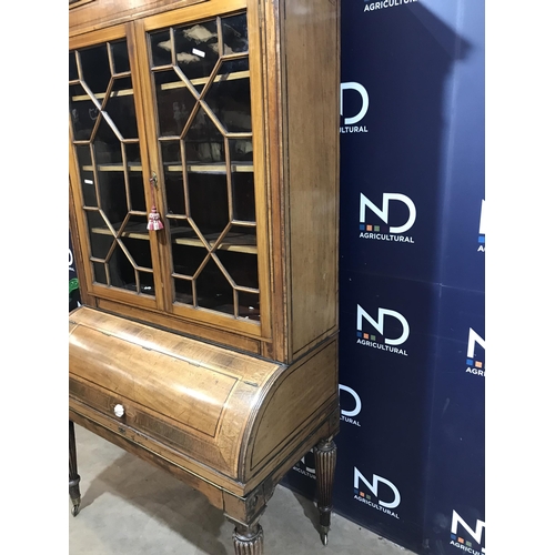 5 - LARGE SECRETAIRE DISPLAY CABINET