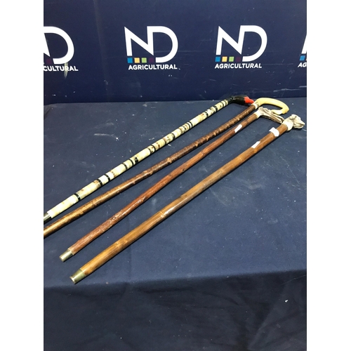 508 - 4 WALKING STICKS