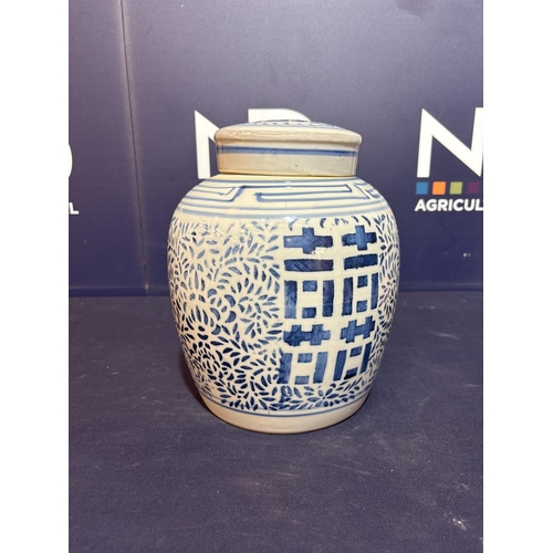 55 - BLUE & WHITE GINGER JAR