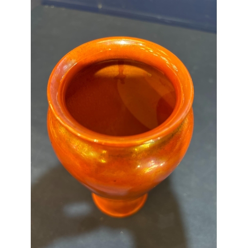 70 - BURNT ORANGE RUSKIN VASE