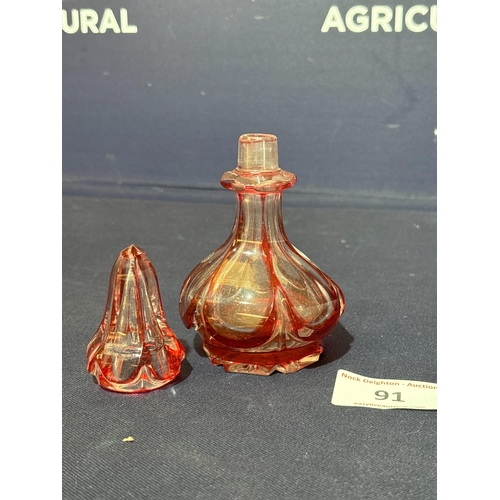 91 - BOHEMIAN GLASS DECANTER