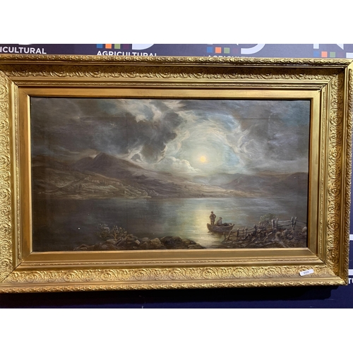 11 - VICTORIAN OIL ON CANVAS IN GILT FRAME