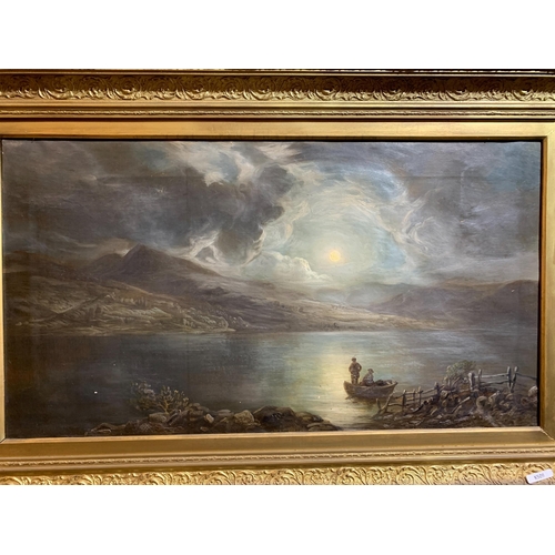 11 - VICTORIAN OIL ON CANVAS IN GILT FRAME