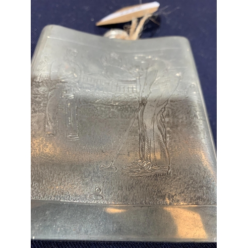 127 - ENGLISH PEWTER HIP FLASK