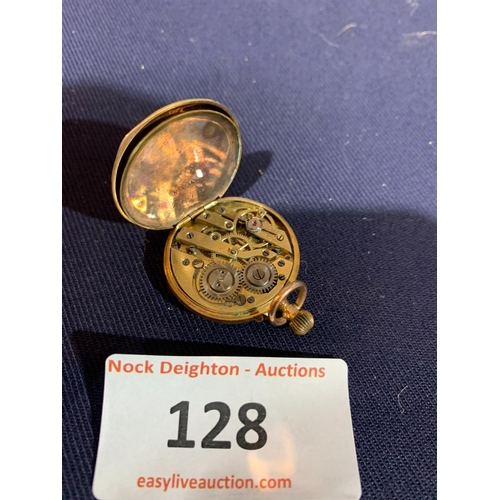 128 - STAMPED 585 14CT POCKET WATCH 17GM