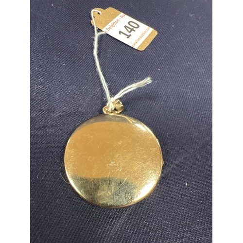 140 - 9CT GOLD LARGE LOCKET 12GM