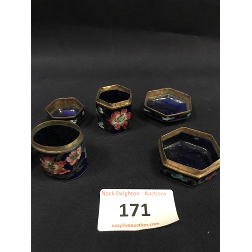 171 - CLOISONNE PILL BOXES