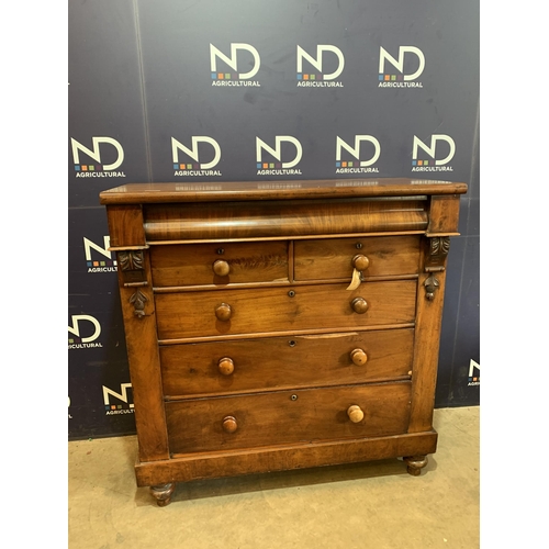 2 - MAHOGANY CHEST OF DRAWERS