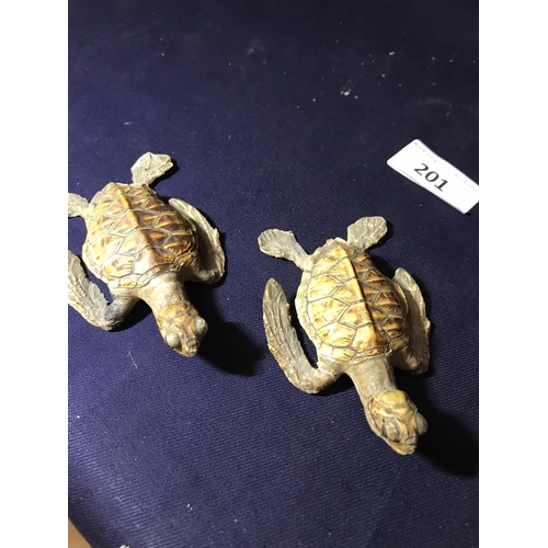 201 - TAXIDERMY SEA TURTLES