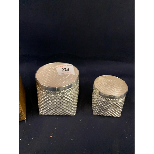 223 - 2 VBJ UNMARKED SILVER BASKETS