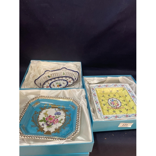 225 - 3 FRENCH PORCELAIN DISHES