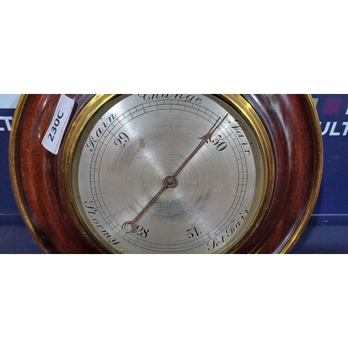 230C - MAHOGANY BAROMETER